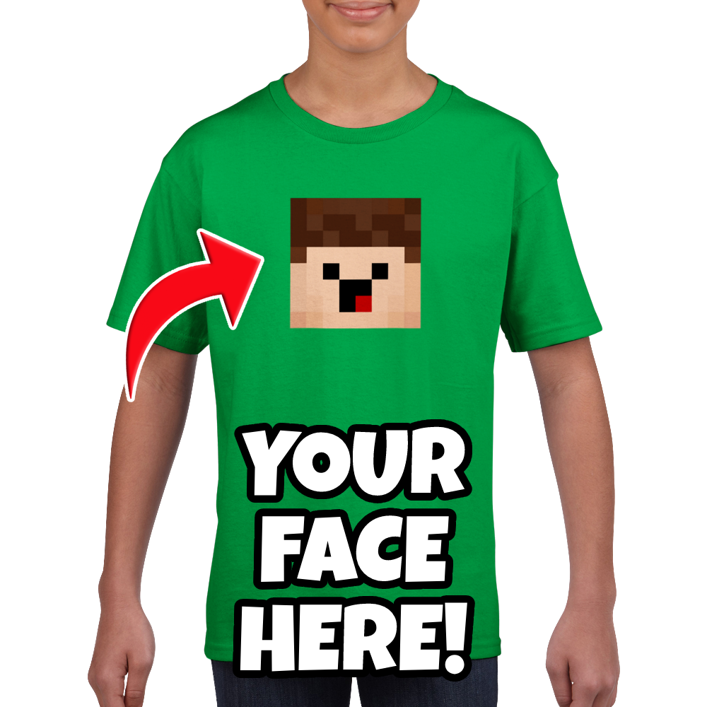 Minefaces Custom Kids Size Tee - Your Face Here!