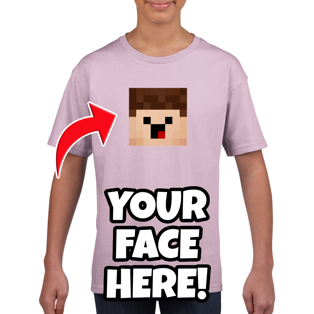 Minefaces Custom Kids Size Tee - Your Face Here!